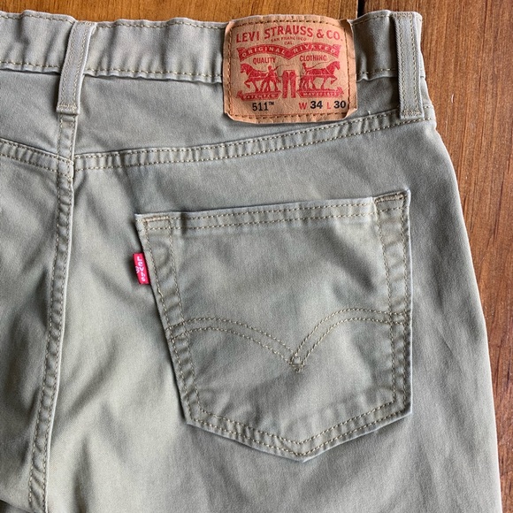Levi’s 511 tan jeans. 34/30 - Picture 5 of 7